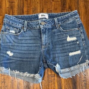 PAIGE Women's Jimmy Jimmy Jean Shorts low rise